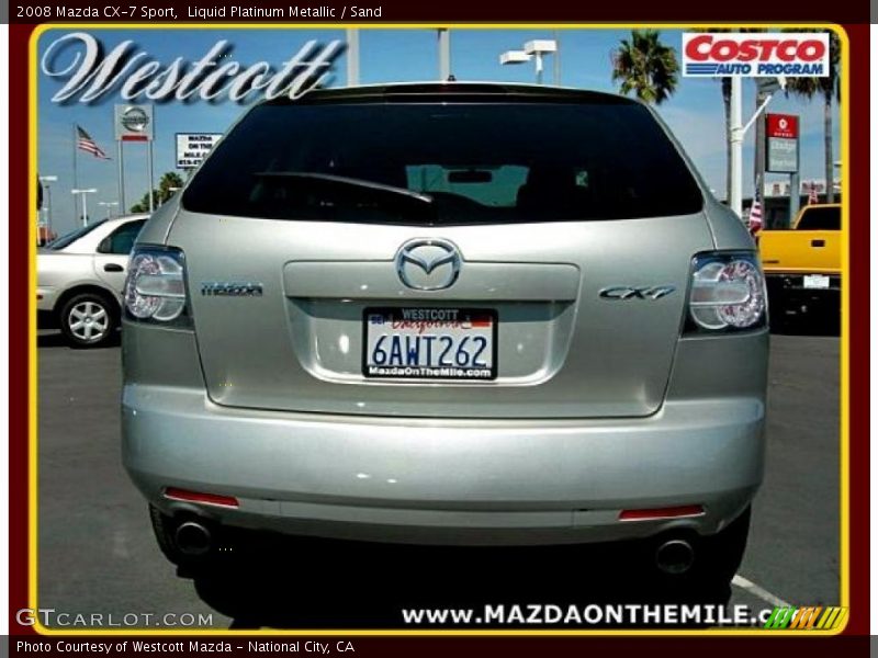 Liquid Platinum Metallic / Sand 2008 Mazda CX-7 Sport