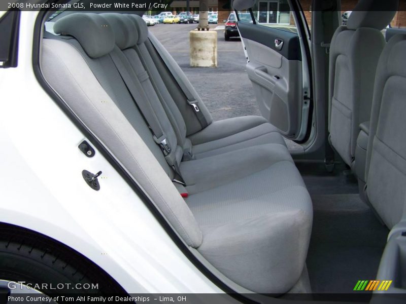 Powder White Pearl / Gray 2008 Hyundai Sonata GLS
