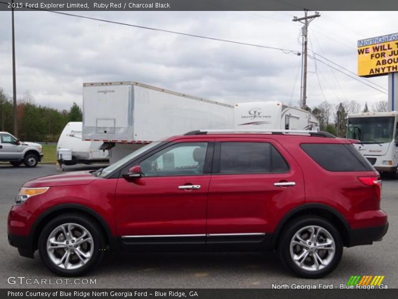 Ruby Red / Charcoal Black 2015 Ford Explorer Limited