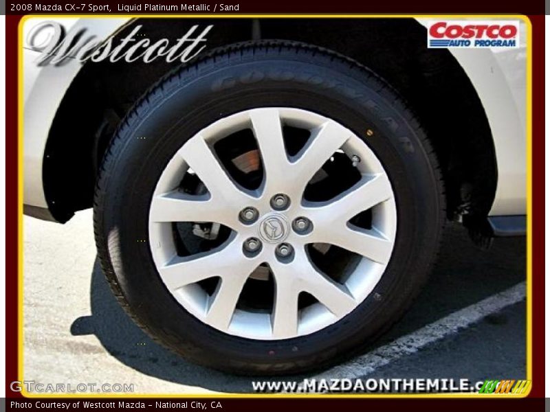 Liquid Platinum Metallic / Sand 2008 Mazda CX-7 Sport