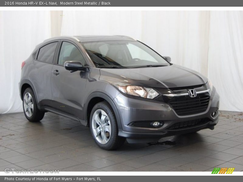 Modern Steel Metallic / Black 2016 Honda HR-V EX-L Navi