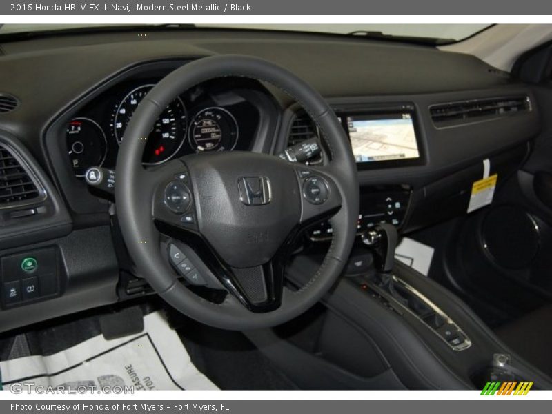 Modern Steel Metallic / Black 2016 Honda HR-V EX-L Navi