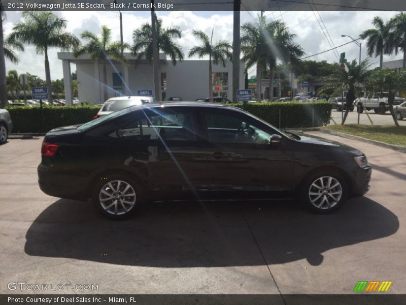 Black / Cornsilk Beige 2012 Volkswagen Jetta SE Sedan