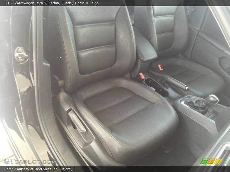 Black / Cornsilk Beige 2012 Volkswagen Jetta SE Sedan