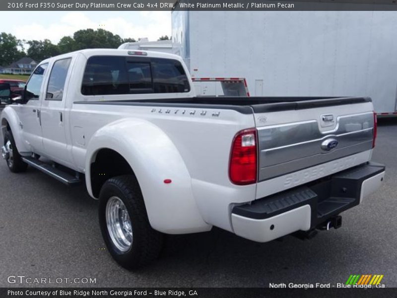 White Platinum Metallic / Platinum Pecan 2016 Ford F350 Super Duty Platinum Crew Cab 4x4 DRW