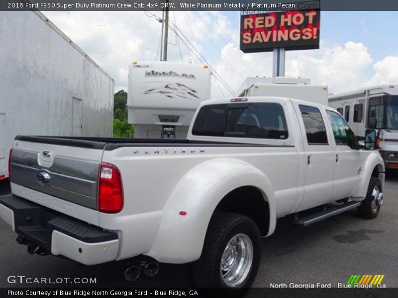 White Platinum Metallic / Platinum Pecan 2016 Ford F350 Super Duty Platinum Crew Cab 4x4 DRW