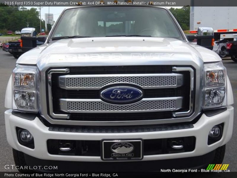 White Platinum Metallic / Platinum Pecan 2016 Ford F350 Super Duty Platinum Crew Cab 4x4 DRW