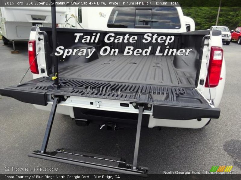 White Platinum Metallic / Platinum Pecan 2016 Ford F350 Super Duty Platinum Crew Cab 4x4 DRW
