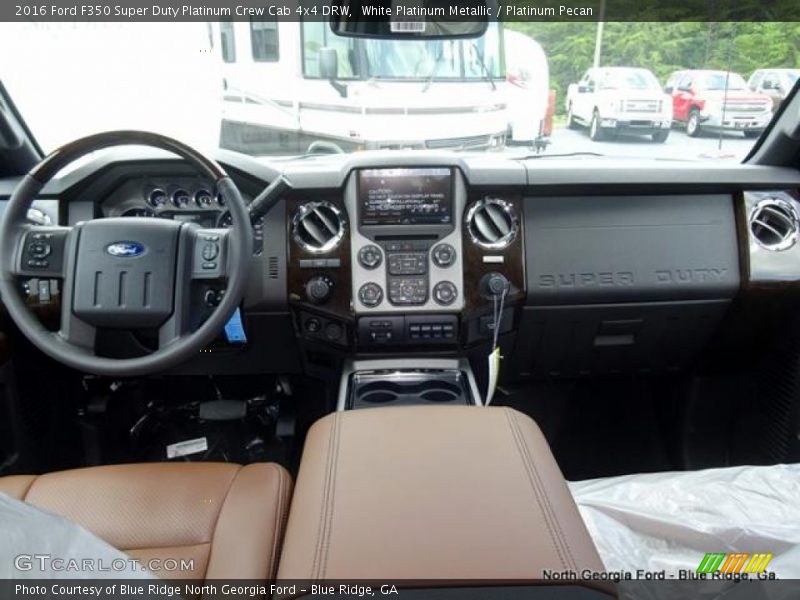White Platinum Metallic / Platinum Pecan 2016 Ford F350 Super Duty Platinum Crew Cab 4x4 DRW
