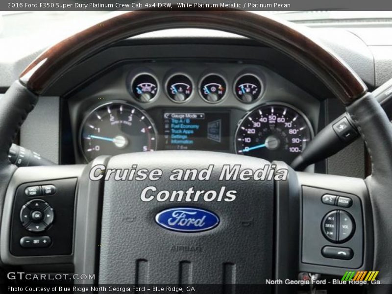 White Platinum Metallic / Platinum Pecan 2016 Ford F350 Super Duty Platinum Crew Cab 4x4 DRW
