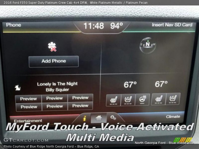 White Platinum Metallic / Platinum Pecan 2016 Ford F350 Super Duty Platinum Crew Cab 4x4 DRW