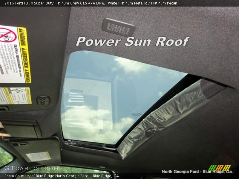 White Platinum Metallic / Platinum Pecan 2016 Ford F350 Super Duty Platinum Crew Cab 4x4 DRW