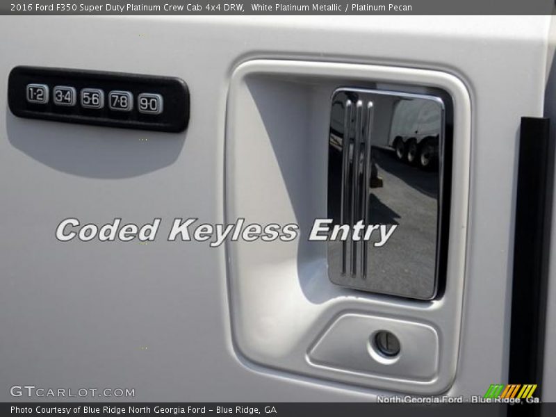 White Platinum Metallic / Platinum Pecan 2016 Ford F350 Super Duty Platinum Crew Cab 4x4 DRW