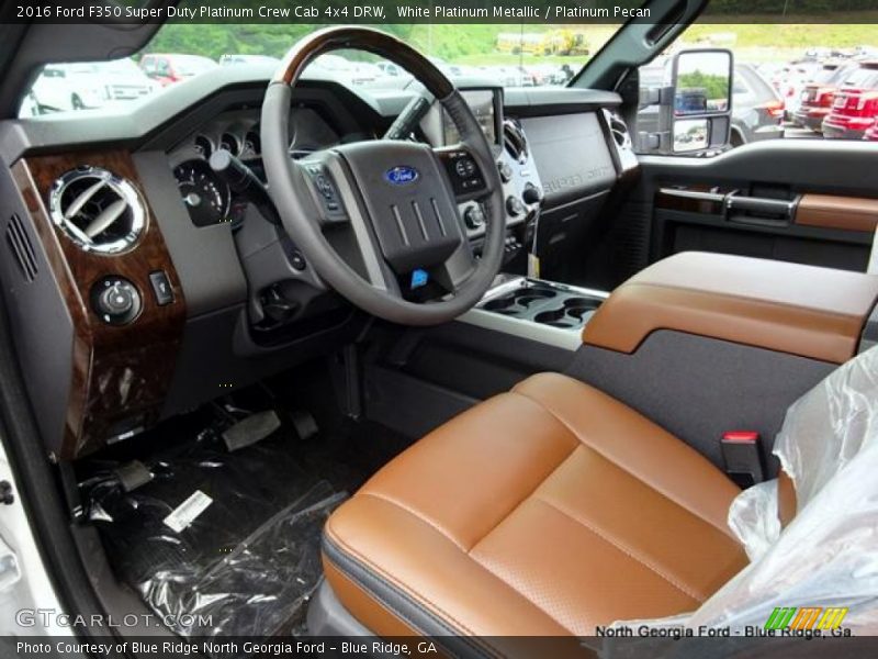 White Platinum Metallic / Platinum Pecan 2016 Ford F350 Super Duty Platinum Crew Cab 4x4 DRW
