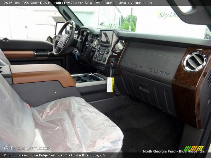 White Platinum Metallic / Platinum Pecan 2016 Ford F350 Super Duty Platinum Crew Cab 4x4 DRW
