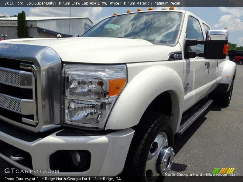 White Platinum Metallic / Platinum Pecan 2016 Ford F350 Super Duty Platinum Crew Cab 4x4 DRW