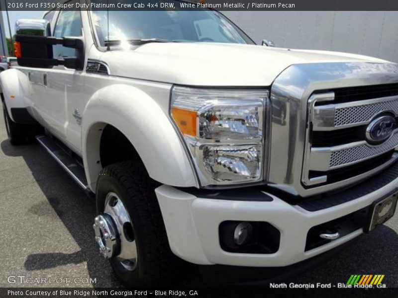 White Platinum Metallic / Platinum Pecan 2016 Ford F350 Super Duty Platinum Crew Cab 4x4 DRW