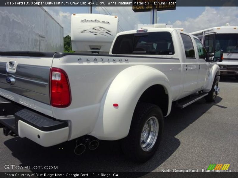 White Platinum Metallic / Platinum Pecan 2016 Ford F350 Super Duty Platinum Crew Cab 4x4 DRW