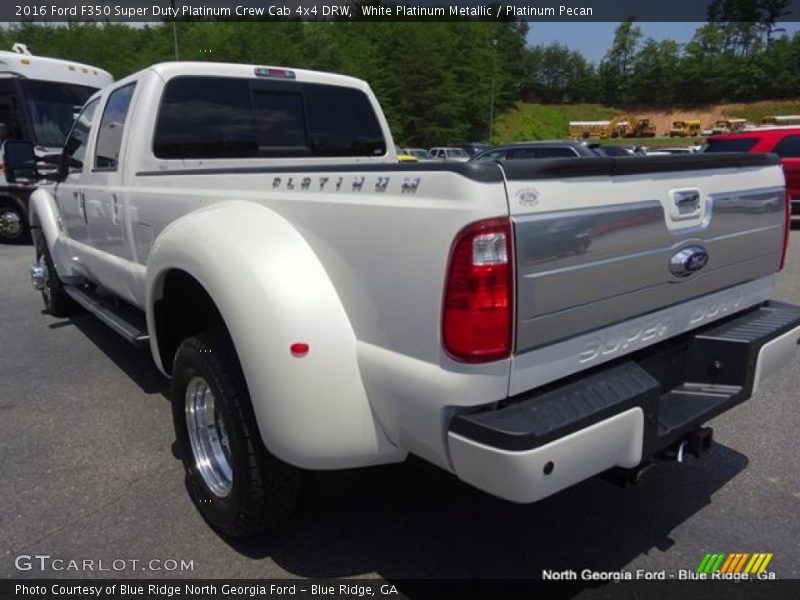 White Platinum Metallic / Platinum Pecan 2016 Ford F350 Super Duty Platinum Crew Cab 4x4 DRW