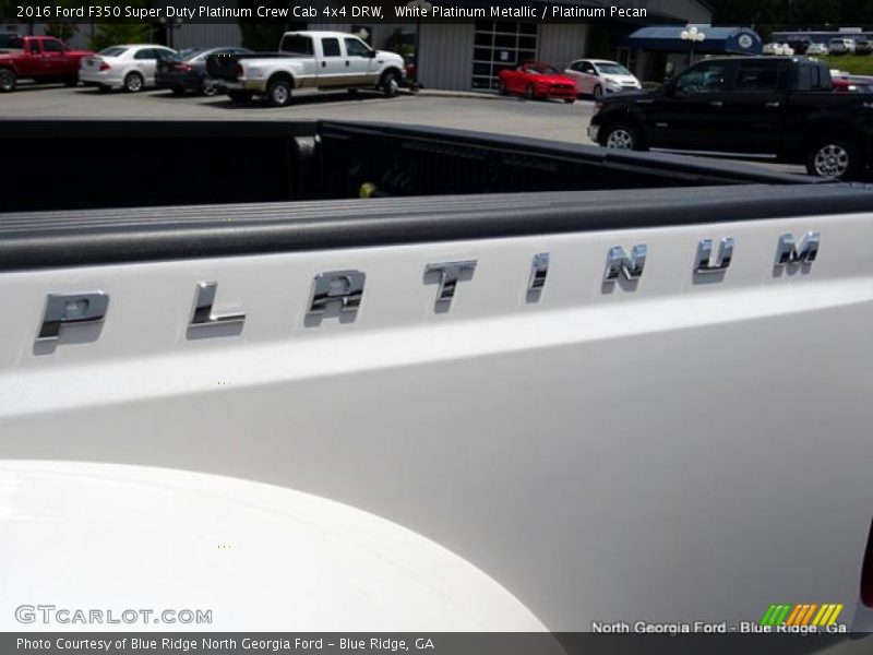 White Platinum Metallic / Platinum Pecan 2016 Ford F350 Super Duty Platinum Crew Cab 4x4 DRW