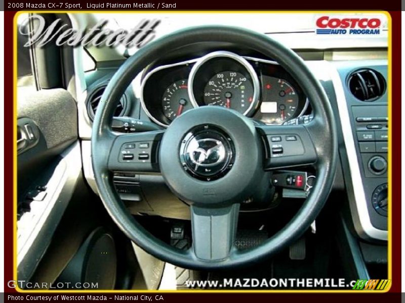 Liquid Platinum Metallic / Sand 2008 Mazda CX-7 Sport