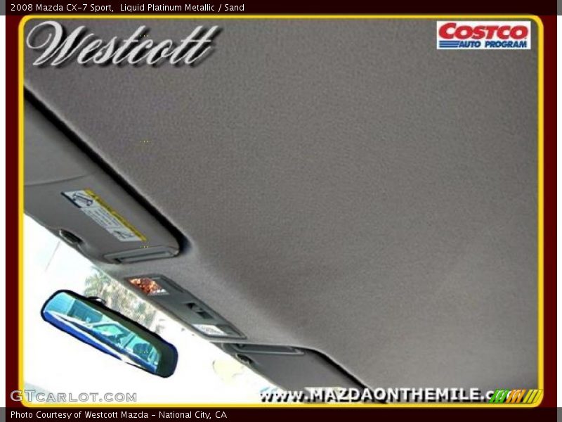 Liquid Platinum Metallic / Sand 2008 Mazda CX-7 Sport