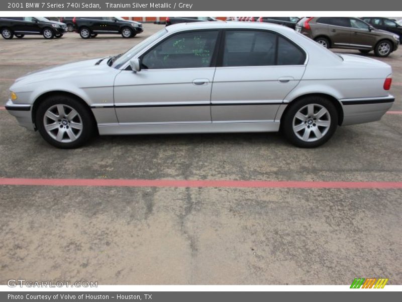 Titanium Silver Metallic / Grey 2001 BMW 7 Series 740i Sedan
