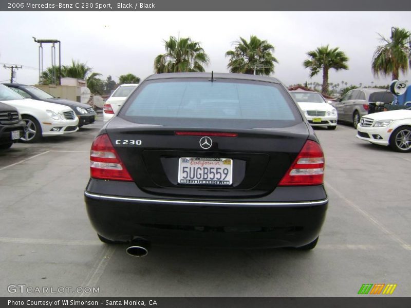 Black / Black 2006 Mercedes-Benz C 230 Sport