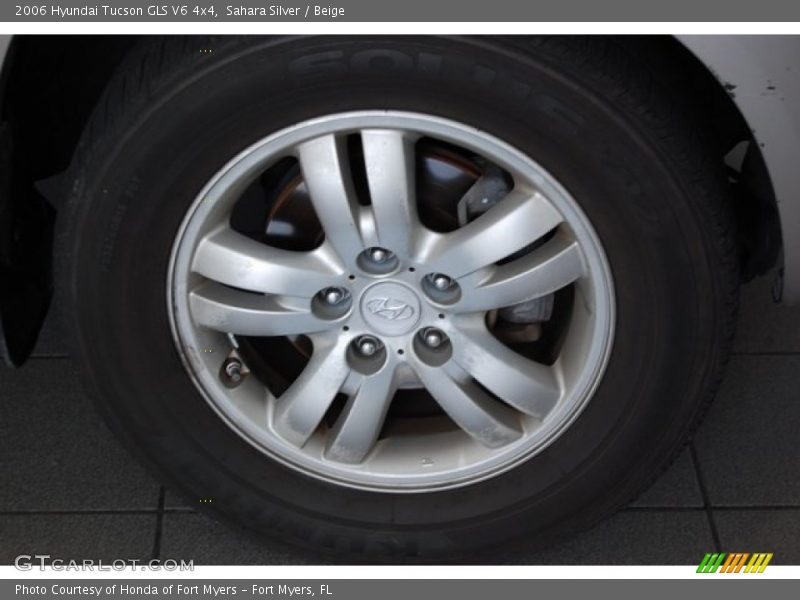 Sahara Silver / Beige 2006 Hyundai Tucson GLS V6 4x4