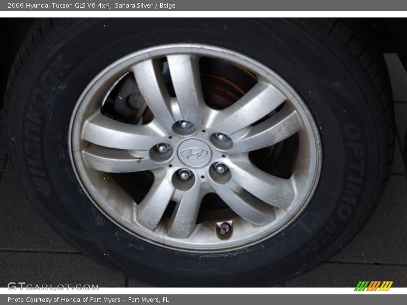 Sahara Silver / Beige 2006 Hyundai Tucson GLS V6 4x4