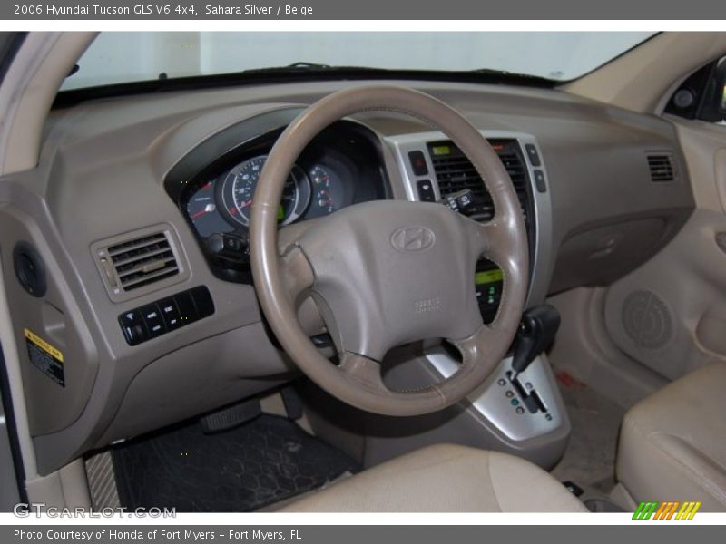 Sahara Silver / Beige 2006 Hyundai Tucson GLS V6 4x4