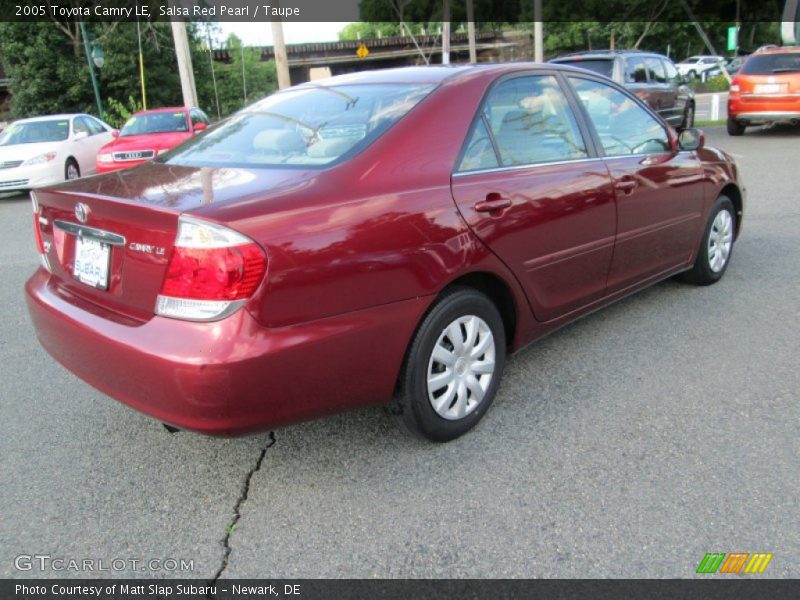 Salsa Red Pearl / Taupe 2005 Toyota Camry LE