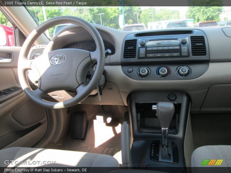 Salsa Red Pearl / Taupe 2005 Toyota Camry LE