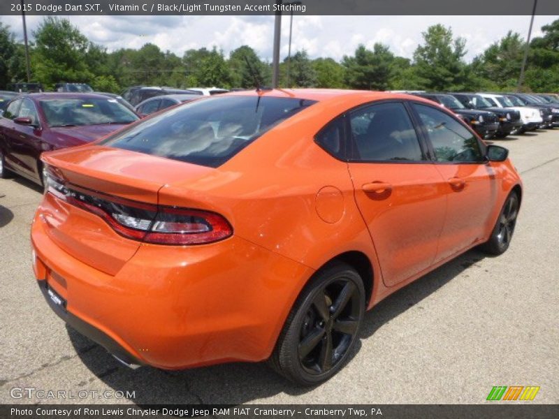 Vitamin C / Black/Light Tungsten Accent Stitching 2015 Dodge Dart SXT