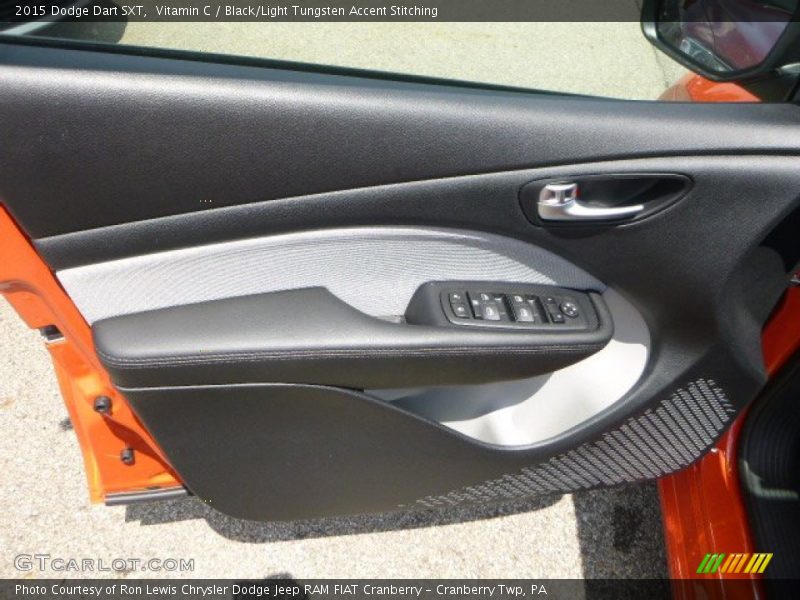 Vitamin C / Black/Light Tungsten Accent Stitching 2015 Dodge Dart SXT
