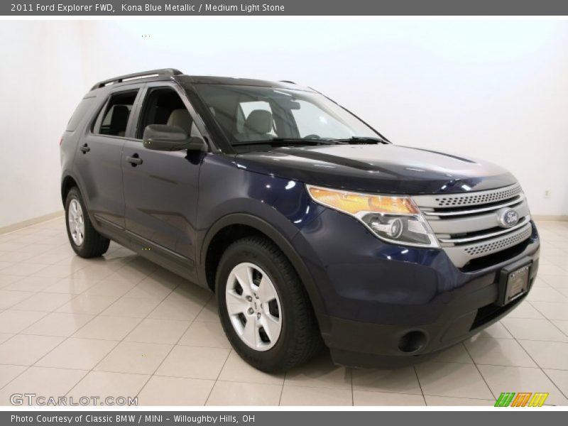 Kona Blue Metallic / Medium Light Stone 2011 Ford Explorer FWD