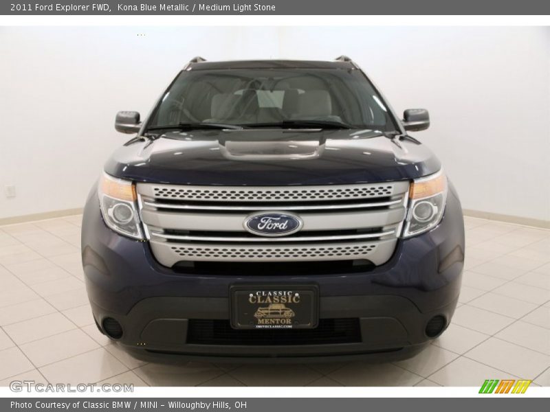 Kona Blue Metallic / Medium Light Stone 2011 Ford Explorer FWD