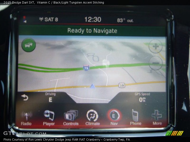 Vitamin C / Black/Light Tungsten Accent Stitching 2015 Dodge Dart SXT