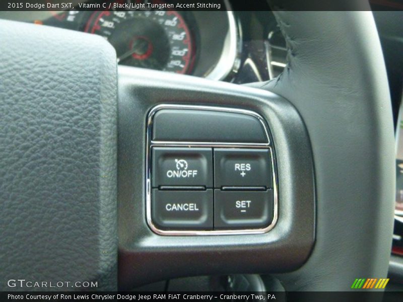 Vitamin C / Black/Light Tungsten Accent Stitching 2015 Dodge Dart SXT