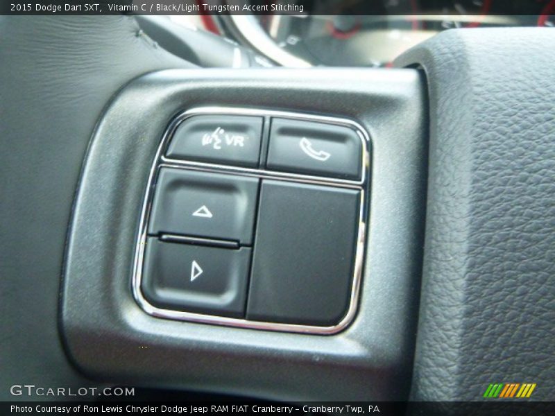 Vitamin C / Black/Light Tungsten Accent Stitching 2015 Dodge Dart SXT