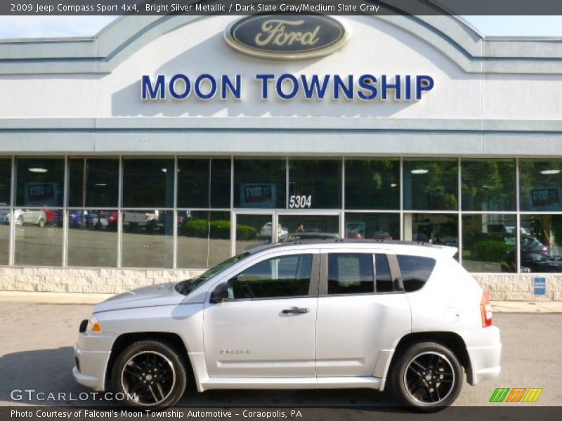 Bright Silver Metallic / Dark Slate Gray/Medium Slate Gray 2009 Jeep Compass Sport 4x4