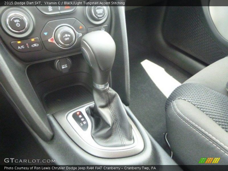 Vitamin C / Black/Light Tungsten Accent Stitching 2015 Dodge Dart SXT