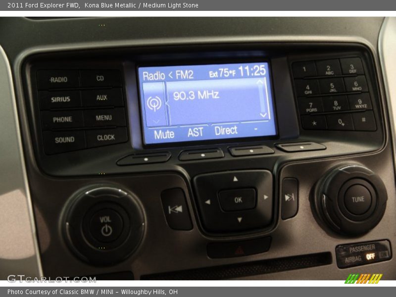 Kona Blue Metallic / Medium Light Stone 2011 Ford Explorer FWD