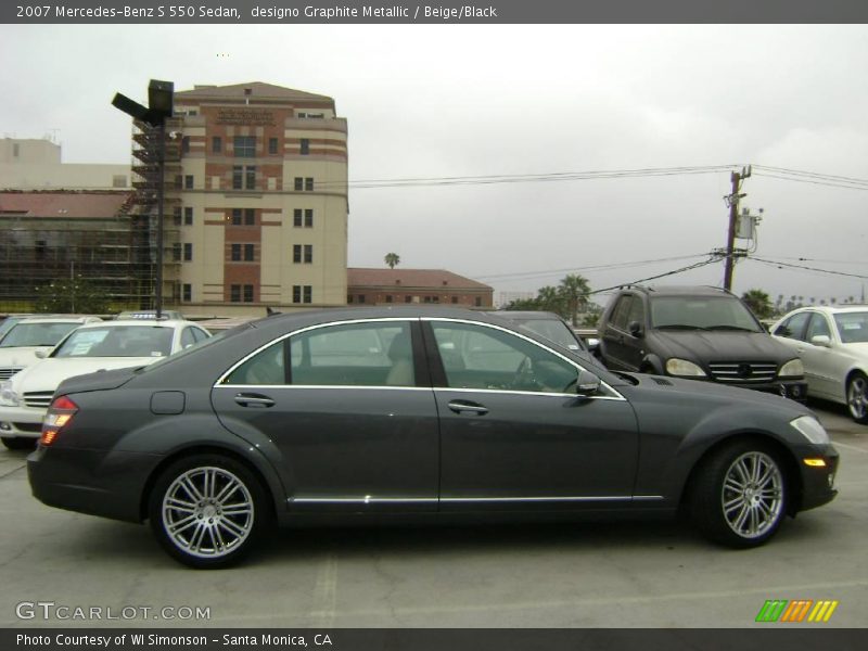 designo Graphite Metallic / Beige/Black 2007 Mercedes-Benz S 550 Sedan