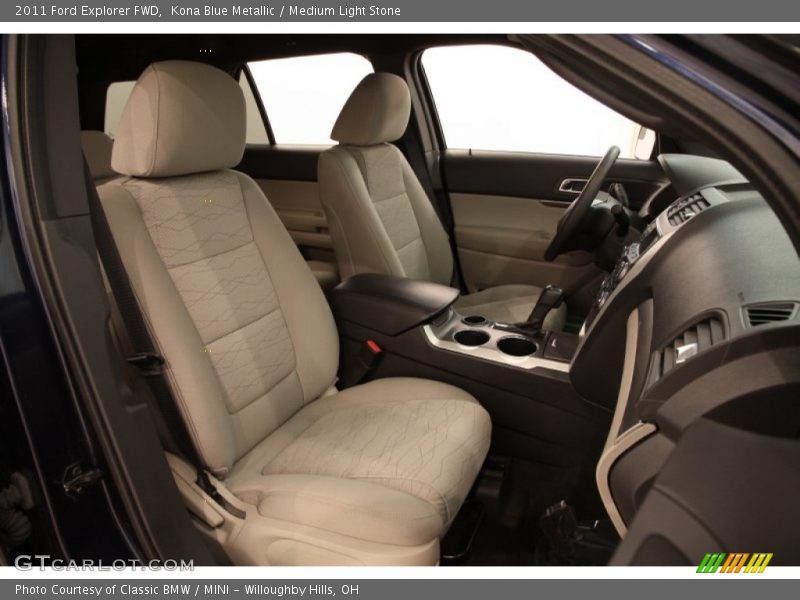 Kona Blue Metallic / Medium Light Stone 2011 Ford Explorer FWD