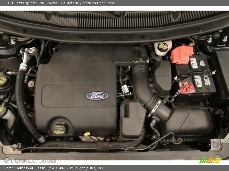 Kona Blue Metallic / Medium Light Stone 2011 Ford Explorer FWD