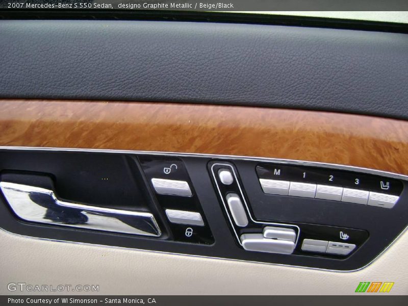 designo Graphite Metallic / Beige/Black 2007 Mercedes-Benz S 550 Sedan