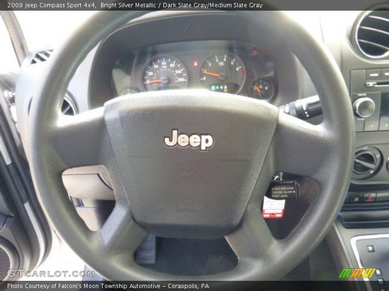 Bright Silver Metallic / Dark Slate Gray/Medium Slate Gray 2009 Jeep Compass Sport 4x4