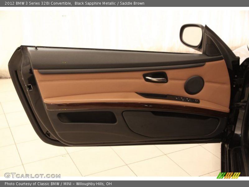 Black Sapphire Metallic / Saddle Brown 2012 BMW 3 Series 328i Convertible