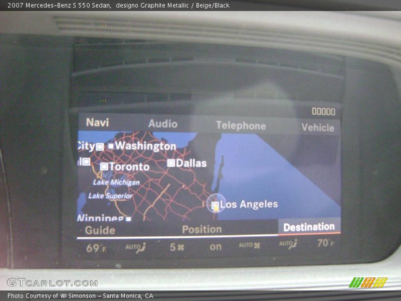 designo Graphite Metallic / Beige/Black 2007 Mercedes-Benz S 550 Sedan